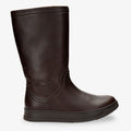 Gisell botas de piel con forro interior de pelo. marron