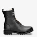Ibi botas de piel con forro interior de pelo. negro