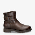 Javea botas de piel con forro interior de pelo. marron