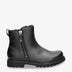Fiore botín de piel con forro interior de pelo. negro