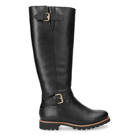 Amberes Igloo Trav botas de piel con forro interior de pelo natural. negro