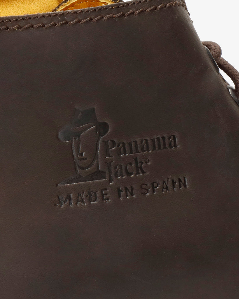 Bota Panama botines de piel con forro interior de piel. marron