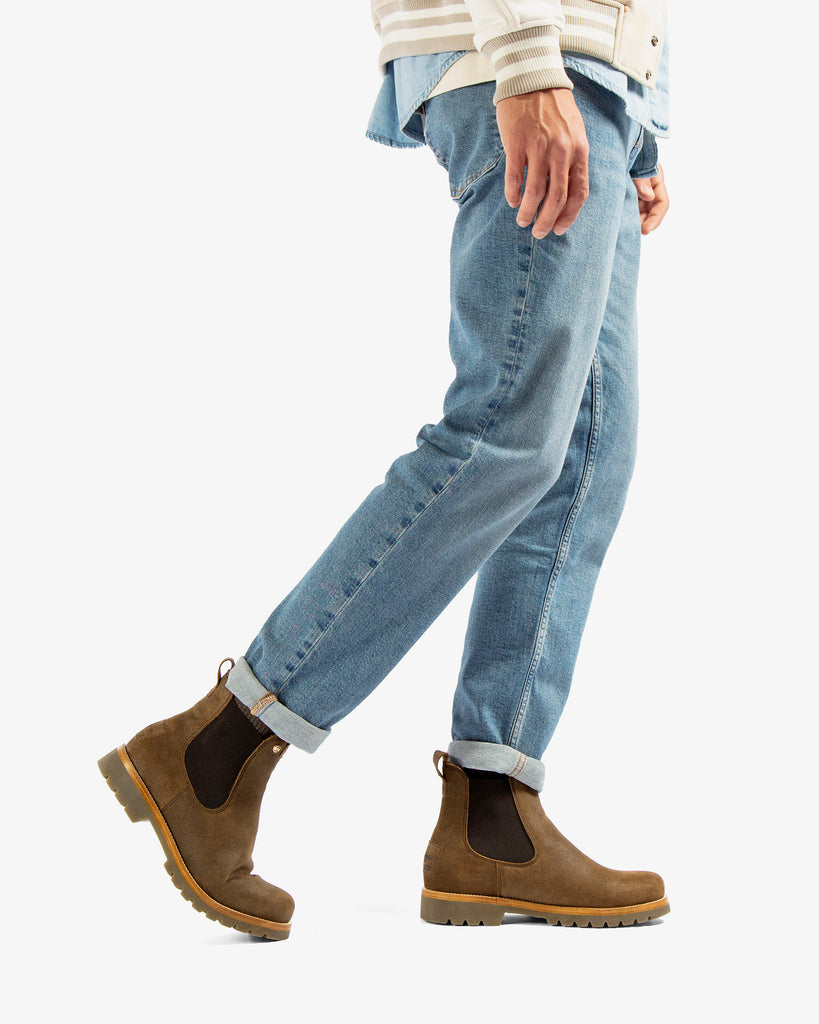 Burton Igloo botines de piel con forro interior de pelo natural. marron