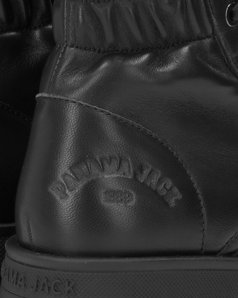 Clementine botas de piel con forro interior de piel. negro