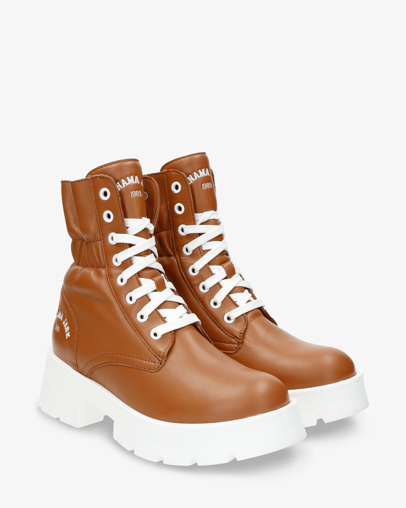 Clementine botas de piel con forro interior de piel. cuero