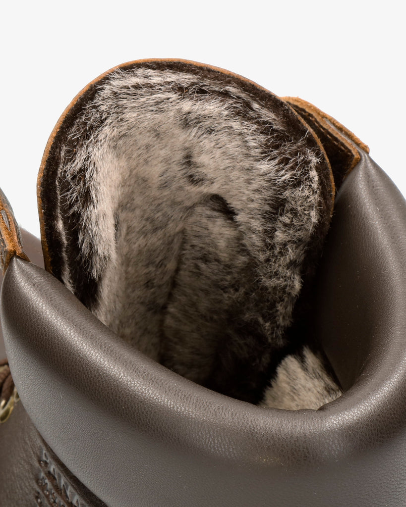 Cody botas de piel con forro interior de pelo. castaño