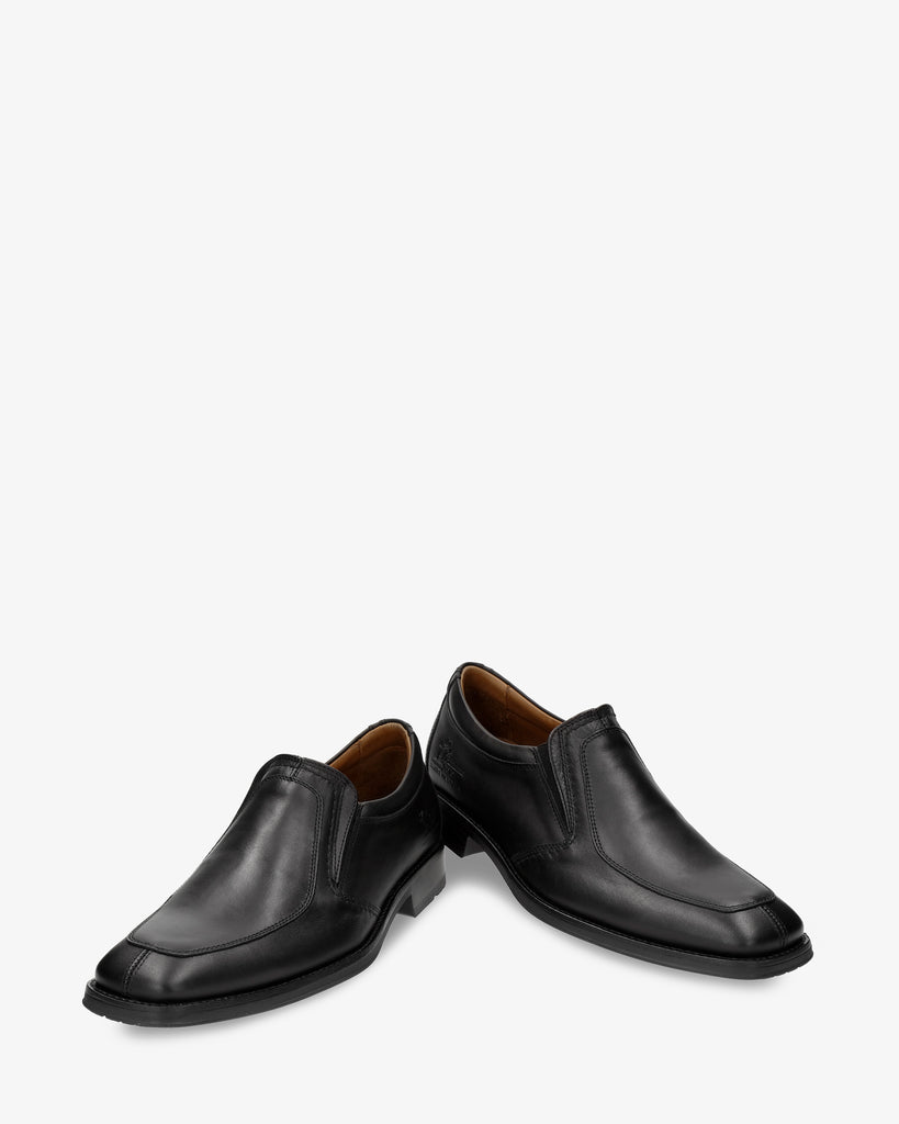 Derek zapatos de piel con forro interior de piel. negro