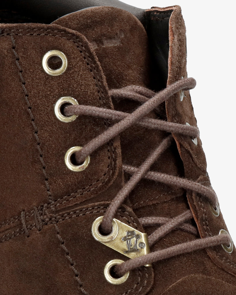 Fargo botín de piel con forro interior de piel. marron