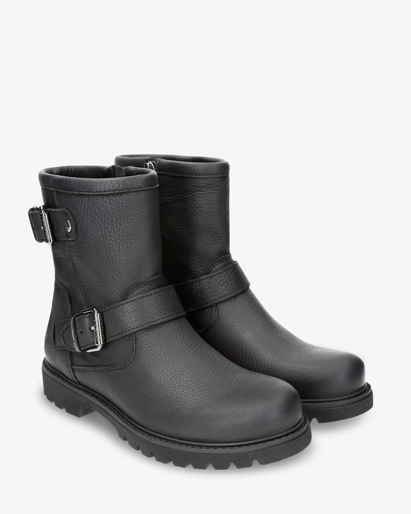 Felina botas de piel con forro interior de piel. negro
