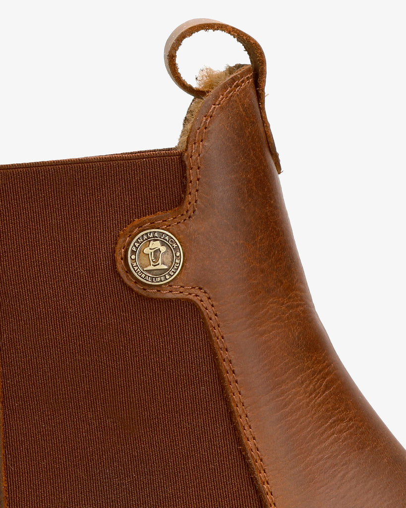 Francesca Igloo botines de piel con forro interior de pelo natural. cuero