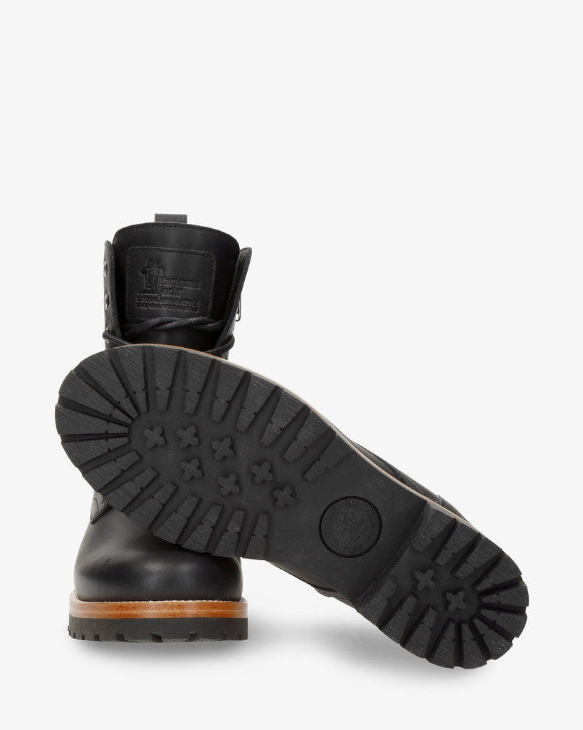 Frisia botas de piel con forro interior de piel. negro