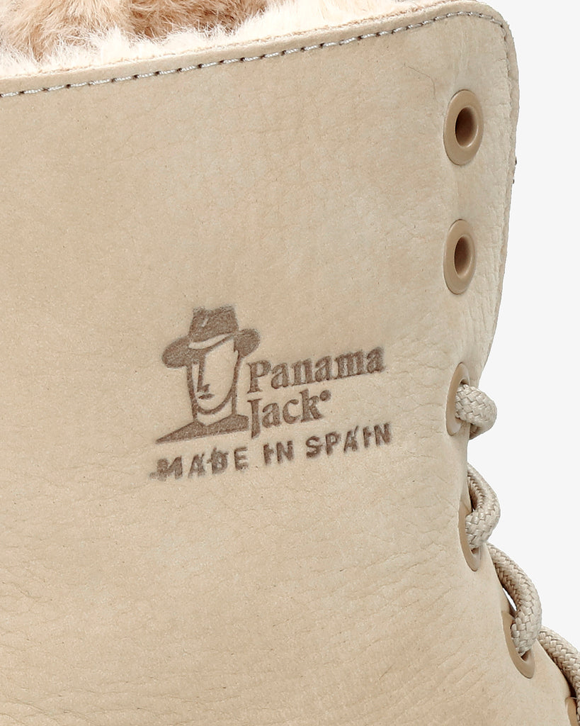 Frisia botas de piel con forro interior de pelo. crudo