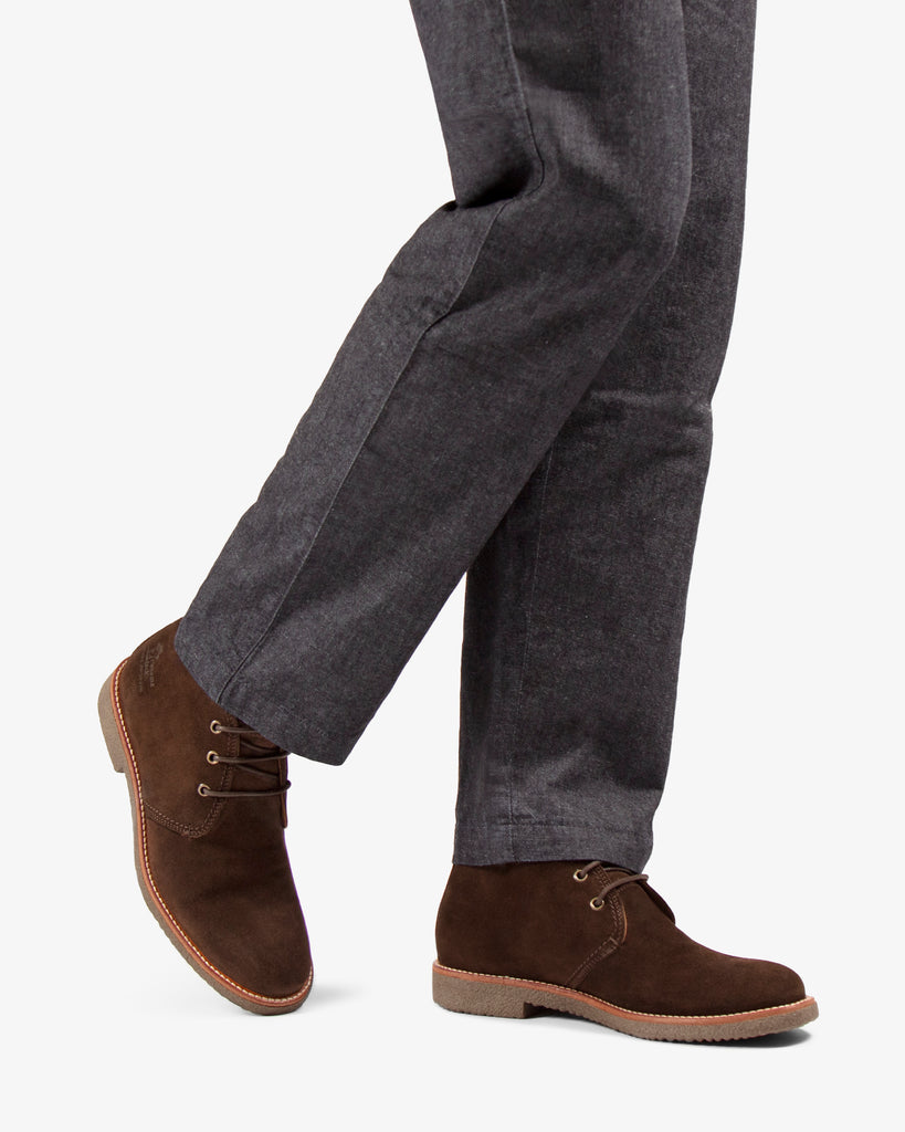 Gael botín de piel con forro interior de piel. marron