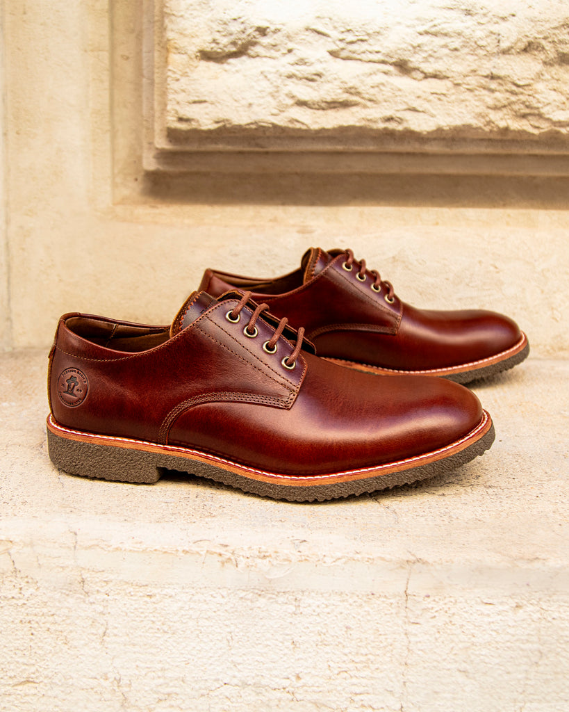 Gante zapatos de piel con forro interior de piel. cuero