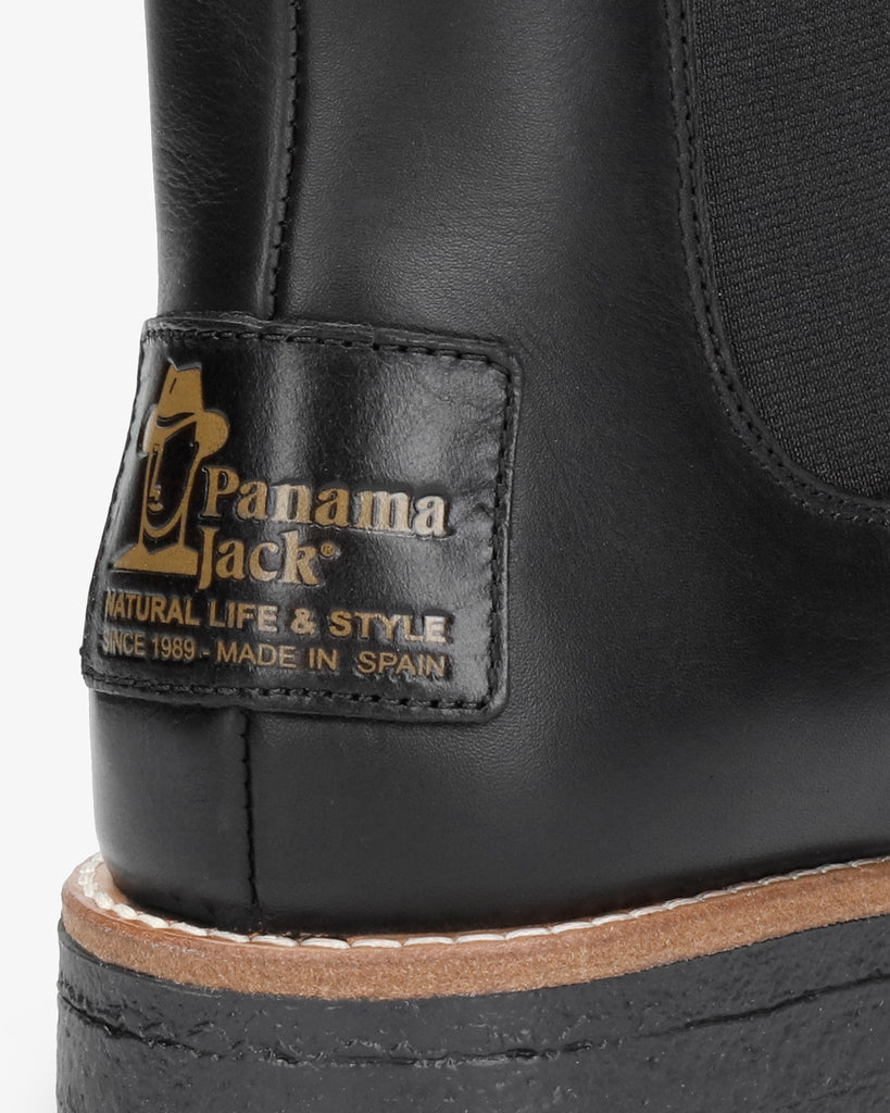 Giordana Igloo Trav botines de piel con forro interior de pelo natural. negro