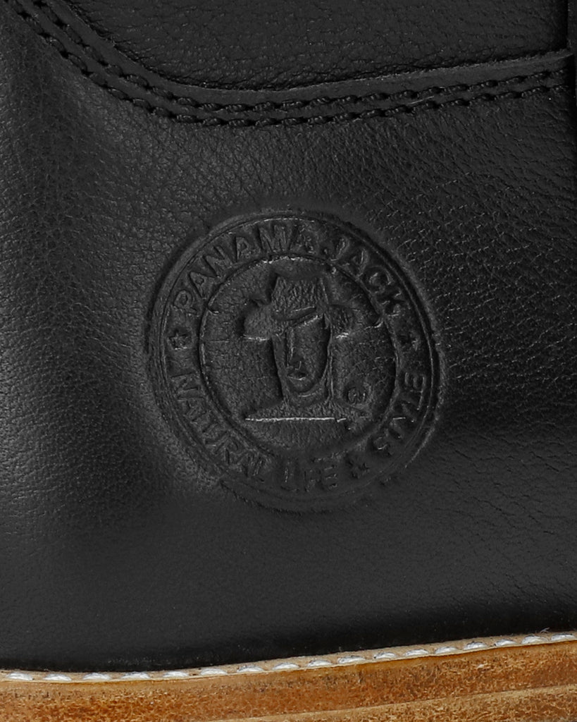 Grace botas de piel con forro interior de pelo. negro