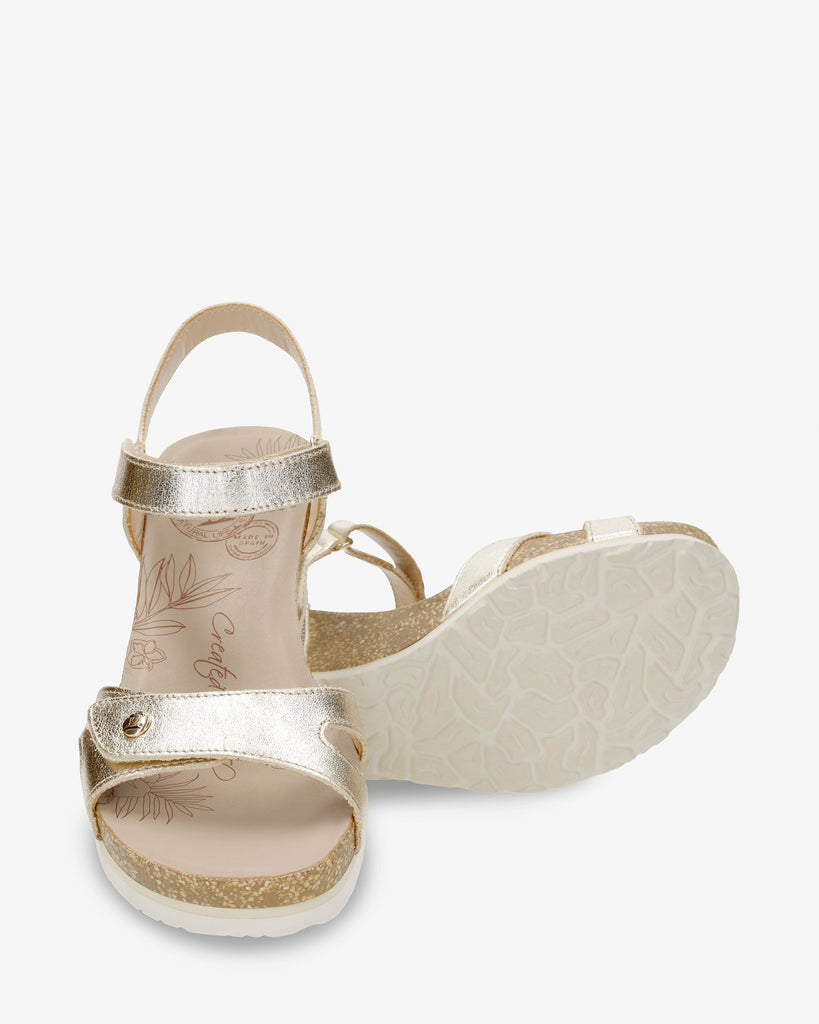 Julia Shine sandalias de piel con forro interior de piel. oro