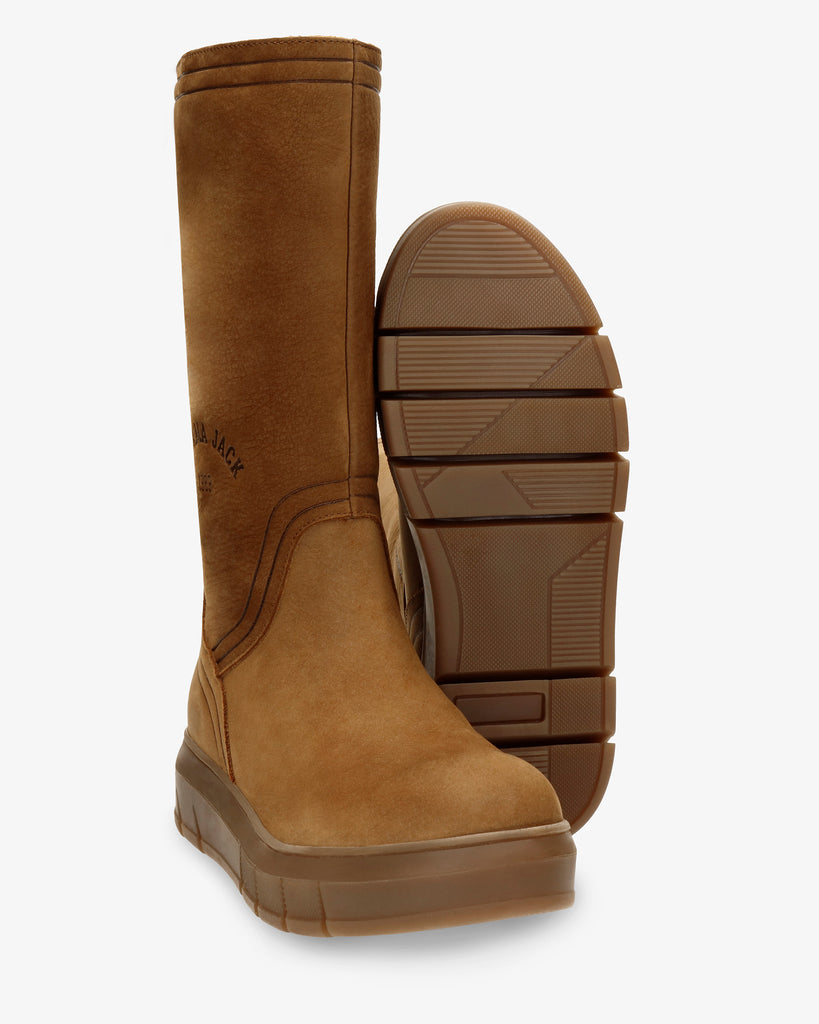 Neck botas de piel con forro interior de pelo. cuero