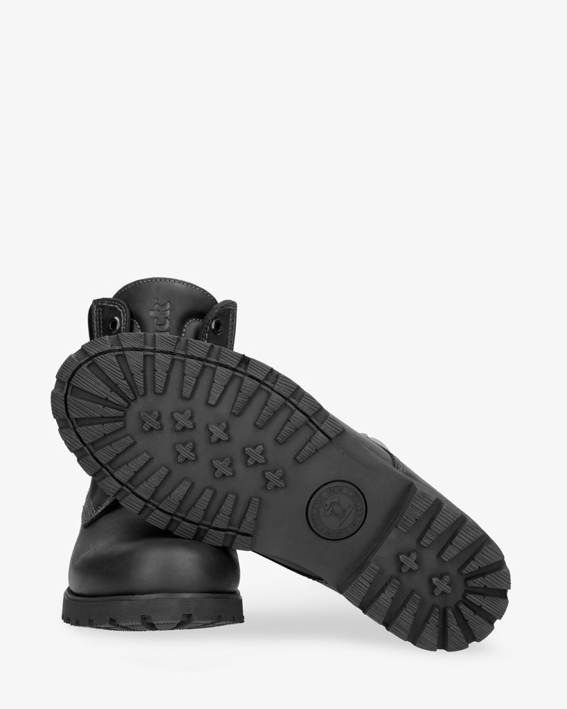 Panama 03 botas de piel con forro interior de piel. negro