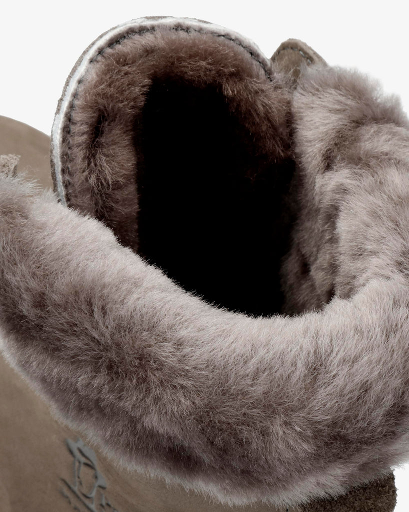 Panama 03 Igloo botas de piel con forro interior de pelo natural. gris