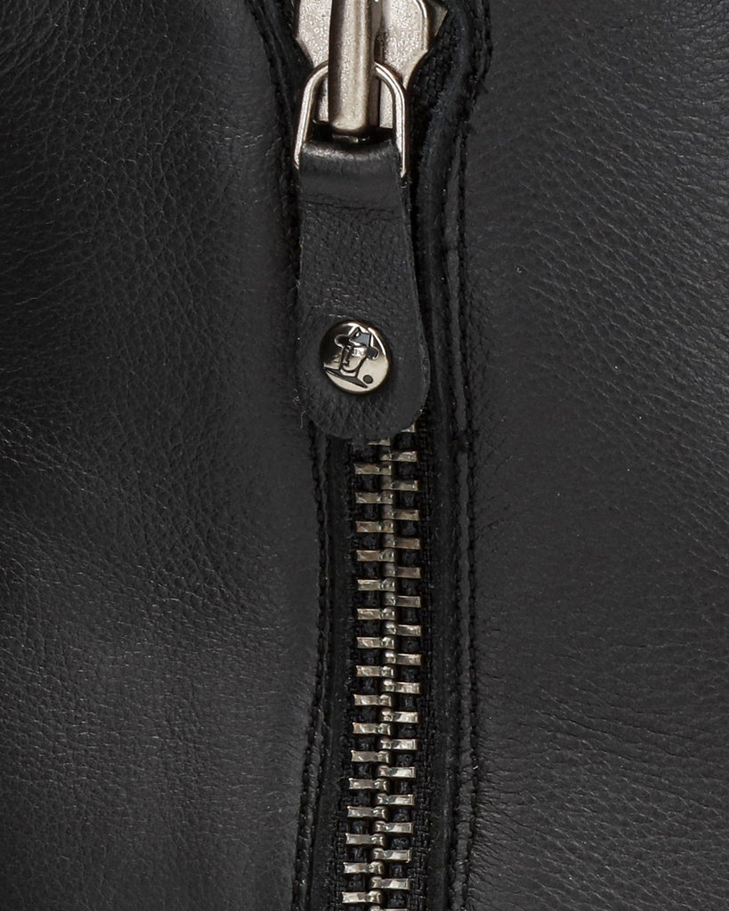 Phuket botines de piel con forro interior de piel. negro