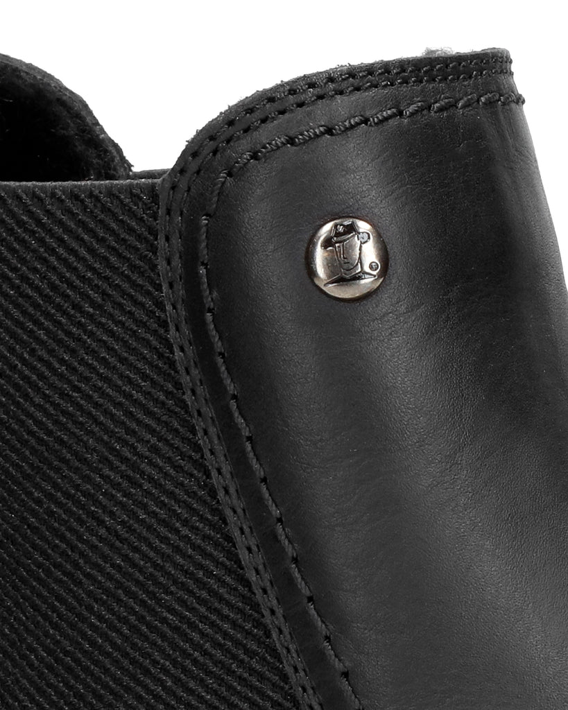 Pia Igloo Trav botines de piel con forro interior de pelo natural. negro