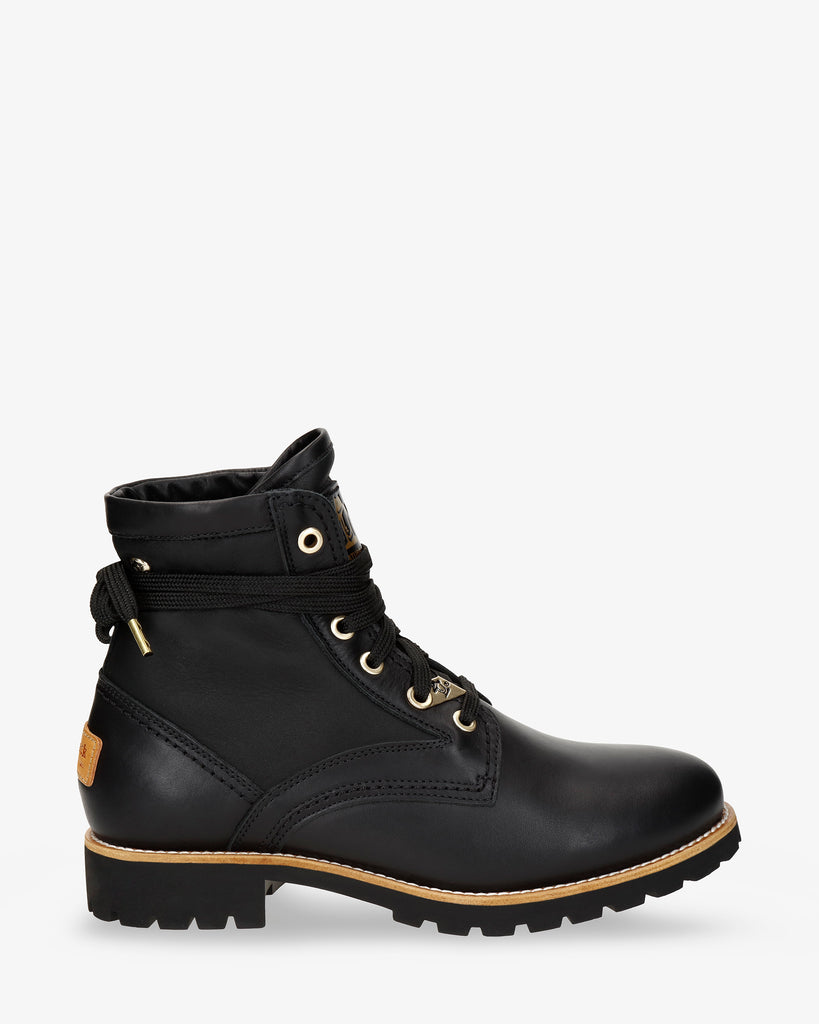 Route Boot Reporter Igloo Trav botas de piel con forro interior de pelo natural. negro