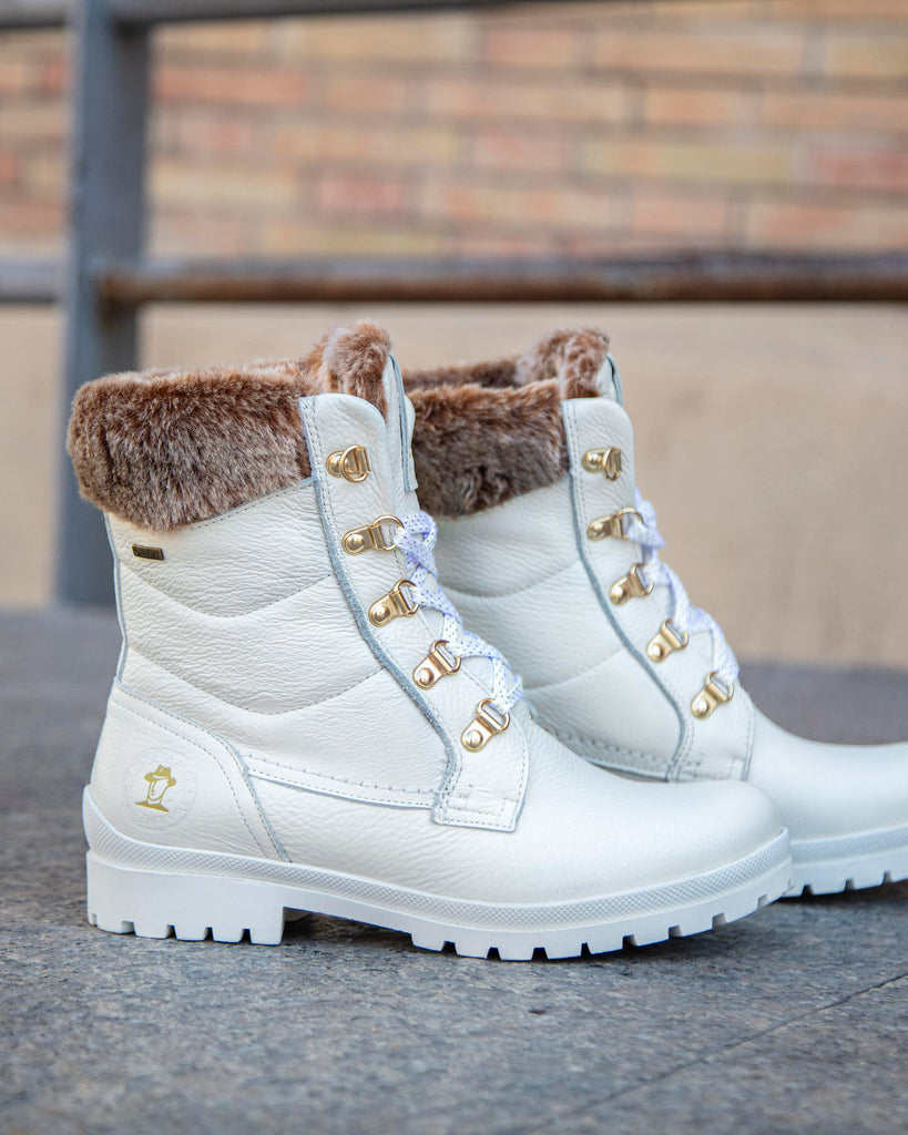 Tuscani Gtx botas de piel con forro interior de gore-tex®. blanco
