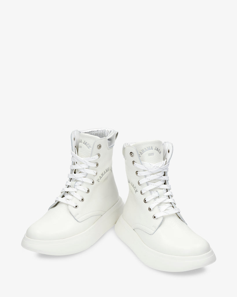 Yuca botas de piel con forro interior de piel. blanco